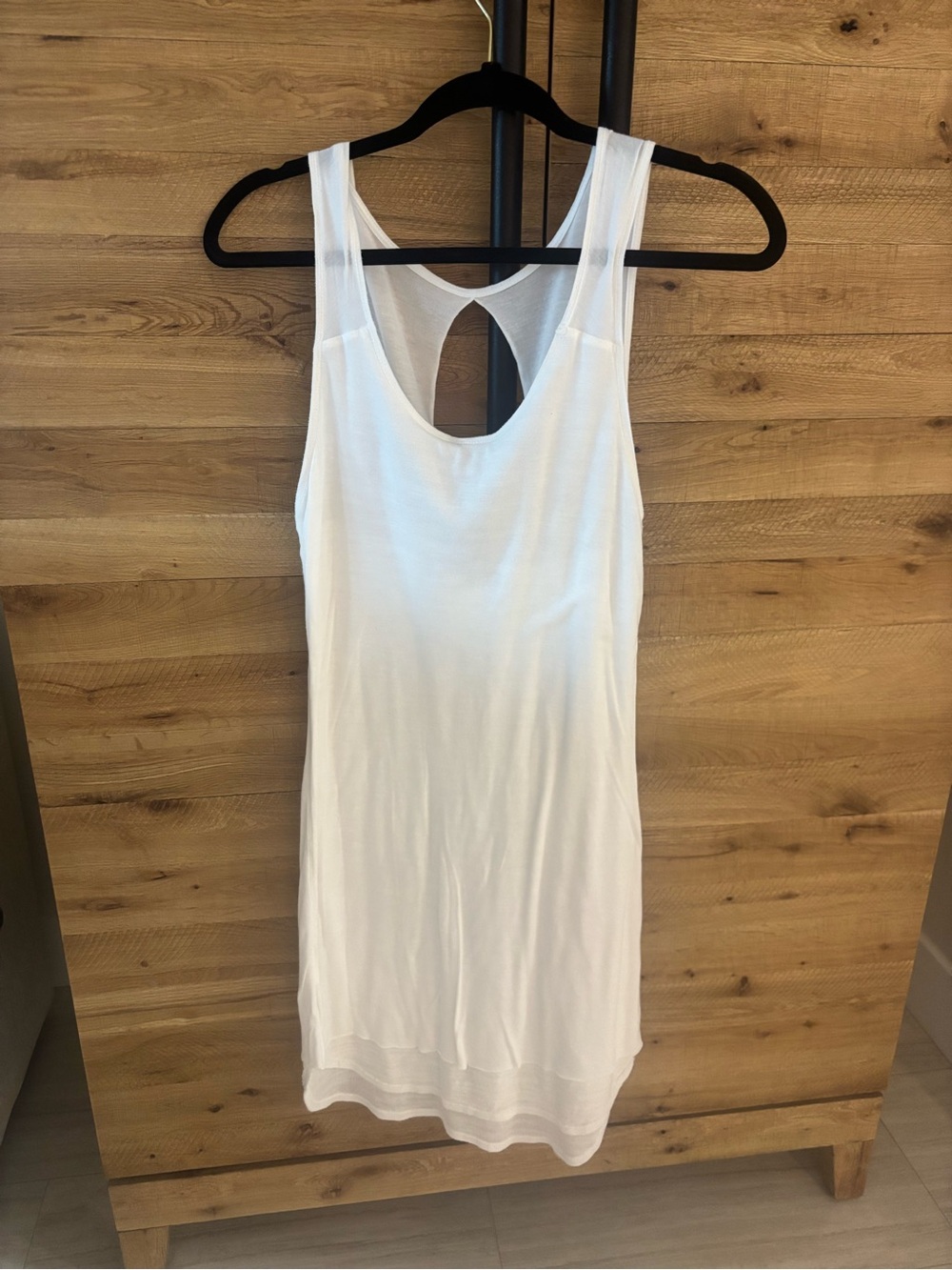 Hard Tail Forever White Racerback Keyhole Mini Dress Cover Up Women’s Small